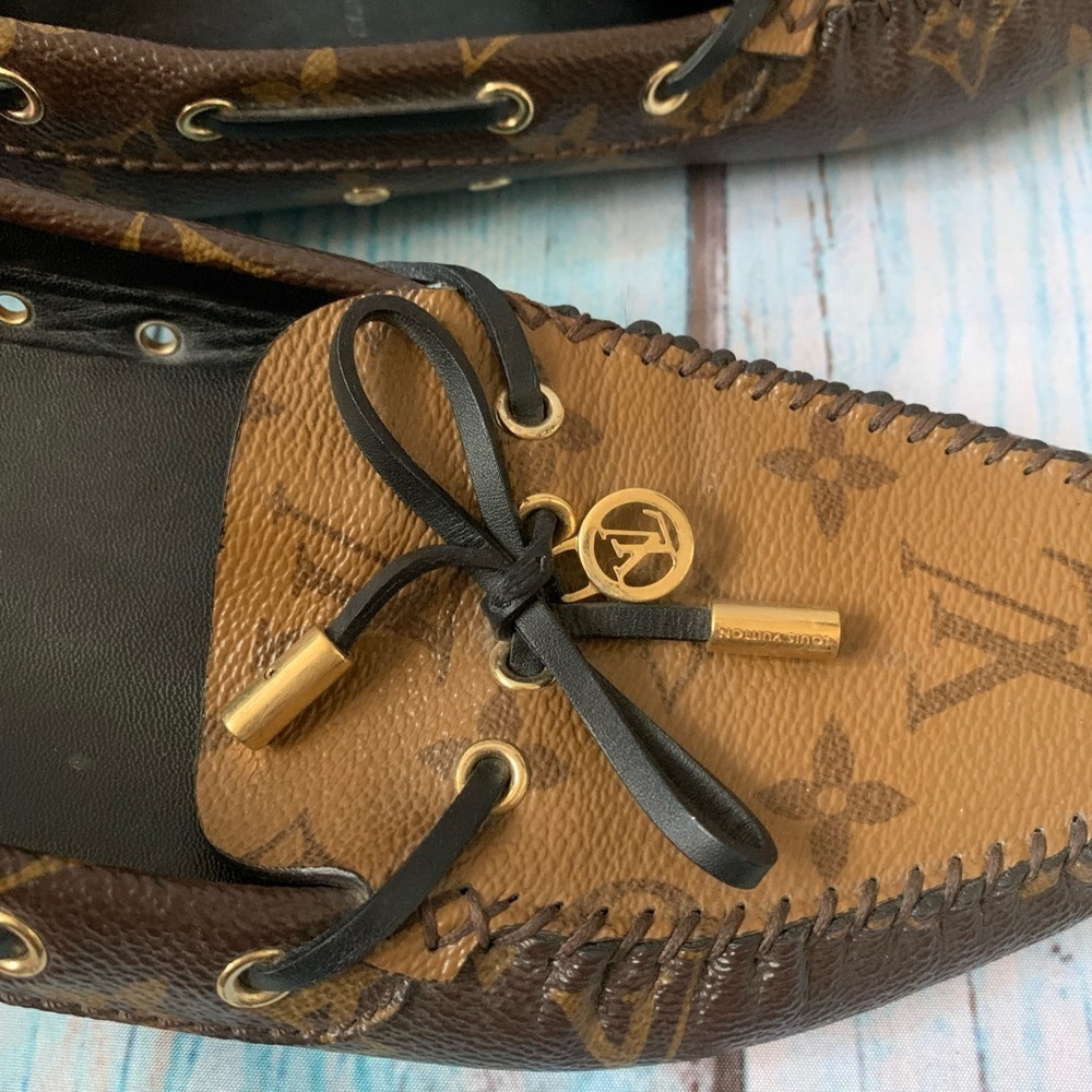 Louis Vuitton Gloria Brown Monogram flat Loafers - Picture 14 of 15